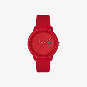 Lacoste 12.12 Red Silicone Strap Watch Red | CML-165982