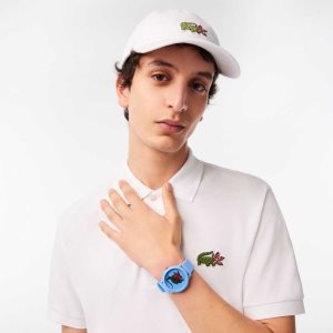 Lacoste 12.12 x Netflix Stranger Things 3 Hands Silicone Watch Blue | VLQ-837421