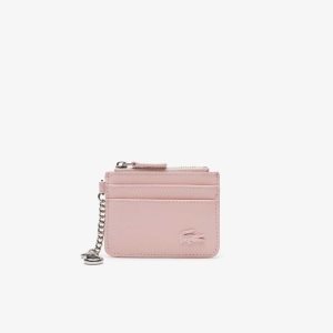 Lacoste 4 Slot Zipped Card Holder Nymphea | SCZ-839126