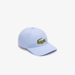 Lacoste Adjustable Organic Cotton Twill Cap Blue | CEQ-978203