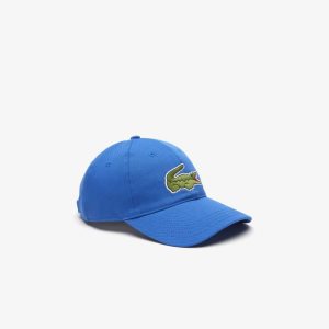 Lacoste Adjustable Organic Cotton Twill Cap Blue | ENK-810947