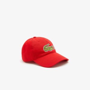 Lacoste Adjustable Organic Cotton Twill Cap Red | LBS-012458