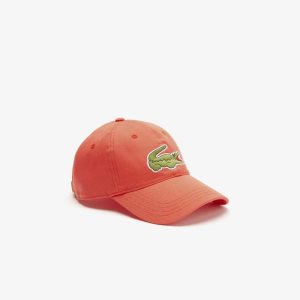 Lacoste Adjustable Organic Cotton Twill Cap Orange | OWT-893721