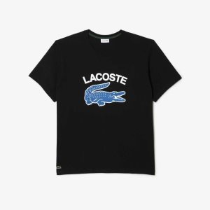 Lacoste Big Fit XXL Logo T-Shirt Black | YWN-452018