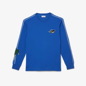 Lacoste Branded Band T-Shirt Blue | YNZ-710694