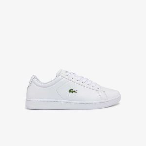 Lacoste Carnaby BL Leather Sneakers White/White | KIZ-923647