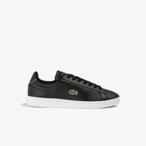 Lacoste Carnaby Pro BL Leather Tonal Sneakers Black/White | ZFY-308964