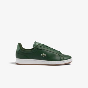 Lacoste Carnaby Pro Leather Gum Sole Sneakers Dk Grn/Gum | JOE-648320