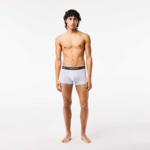 Lacoste Casual Boxer Brief 3-Pack Purple / Navy Blue / Grey Chine | WDC-584976