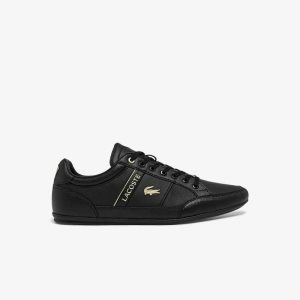 Lacoste Chaymon Leather Sneakers Blk/Blk | AXF-147089