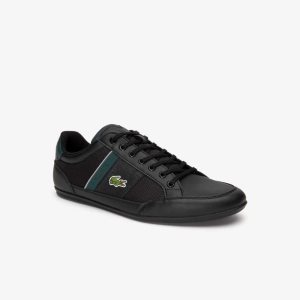 Lacoste Chaymon Synthetic And Textile Sneakers Black/Dark Green | LFI-572061