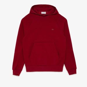 Lacoste Classic Fit Hooded Sweatshirt Bordeaux | THJ-381095