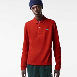 Lacoste Classic Fit Speckled Print Polo Red | FSL-026578