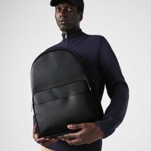 Lacoste Classic Petit Pique Backpack Black | IBW-409582