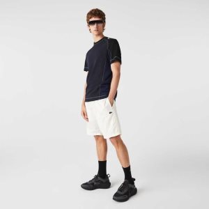 Lacoste Colorblock Patchwork Effect Shorts White | GPU-320468