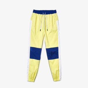 Lacoste Colorblock Tracksuit Style Pants Flashy Yellow / White / Blue | QAT-637089