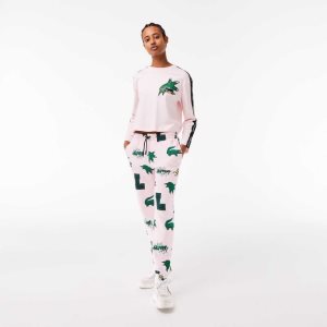 Lacoste Comic Print Trackpants Light Pink | HKV-318642