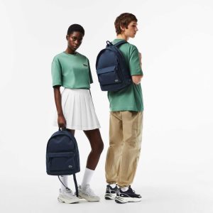 Lacoste Computer Compartment Backpack Peacoat | XBR-297304