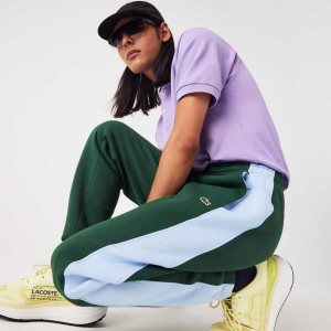 Lacoste Contrast Bands Trackpants Green / Blue | KPQ-231709