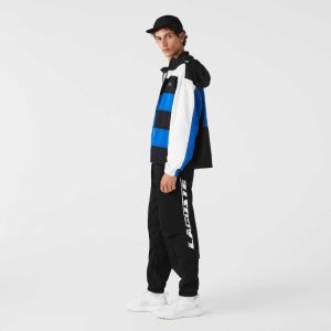 Lacoste Contrast Oversized Branding Trackpants Black | CJX-423089