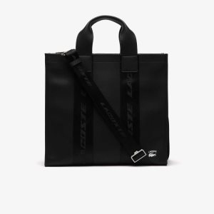 Lacoste Contrast Print Tote Black | QJD-103467