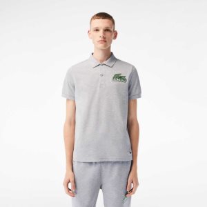 Lacoste Cotton Mini-Pique Polo Grey Chine | RTW-317069