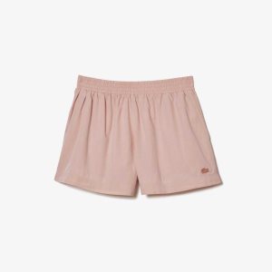 Lacoste Cotton Poplin Shorts Pink | QEI-937524