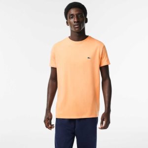 Lacoste Crew Neck Pima Cotton Jersey T-Shirt Light Orange | FRG-154782