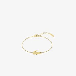 Lacoste Crocodile Bracelet Gold | PDO-183750