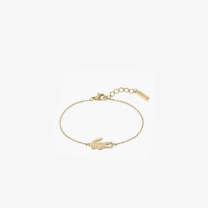 Lacoste Crocodile Bracelet Rose Gold | UQE-695348