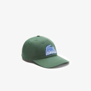 Lacoste Crocodile Patch Branded Cap Green | MJN-063874