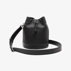 Lacoste Detachable Strap Bucket Bag Black | AGP-507814