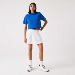 Lacoste Elasticized Waist Pleated Skirt White | OBX-273981