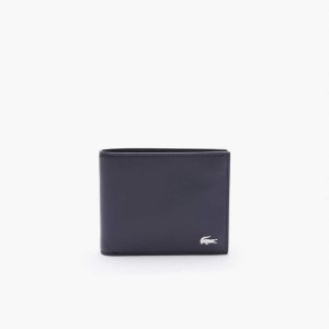 Lacoste Fitzgerald Leather Six Card Wallet Peacoat | IGV-543021