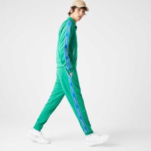 Lacoste Heritage Contrast Bands Trackpants Green | TRO-680329