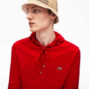 Lacoste Hooded Cotton Jersey Sweatshirt Red | LAZ-287340