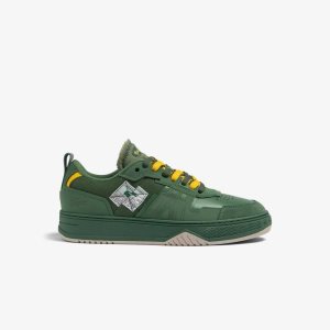 Lacoste L001 Crafted Leather Sneakers Green | QLU-279318