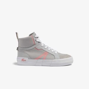 Lacoste L004 Mid Sneakers Light Grey/Pink | FVH-630482