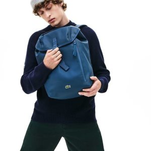 Lacoste L.12.12 Concept Flap Coated Canvas Backpack Charron | JCV-302457