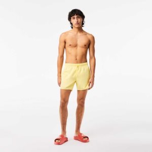 Lacoste Light Quick-Dry Swim Shorts Yellow / Green | ZUB-759083