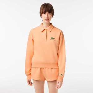 Lacoste Long Sleeve x Sporty & Rich Polo Light Orange | EJN-905168