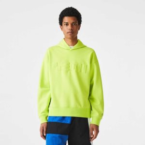 Lacoste Loose Fit Hooded Sweatshirt Yellow | KXQ-895034