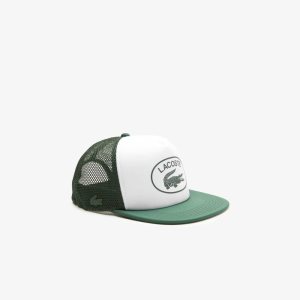 Lacoste Mesh And Neoprene Cap Green / White | HNJ-751943