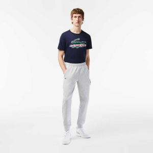 Lacoste Mesh Panels Trackpants Grey Chine / Light Grey | FRK-801347