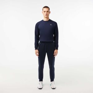 Lacoste Mesh Panels Trackpants Navy Blue | OTF-054632