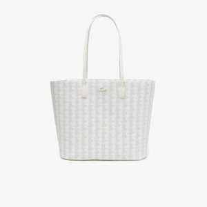 Lacoste Monogram Print Tote Mono Farine Panorama | QTX-614297