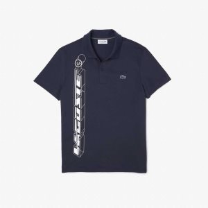 Lacoste Movement Signature 3D Polo Blue | QOC-235749