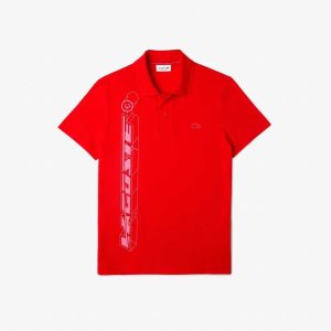 Lacoste Movement Signature 3D Polo Red | DQE-842076