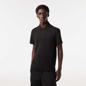 Lacoste Movement Ultra Light Pique Polo Black | YLC-932570