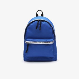 Lacoste Neocroc Backpack with Zipped Logo Straps Royaume Noir Blanc | TVQ-942830